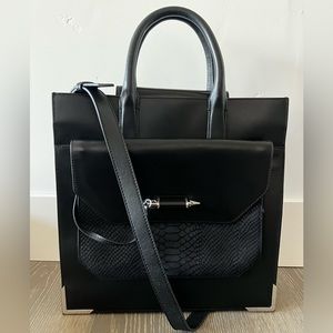 Mackage structured leather tote. Feminine briefcase